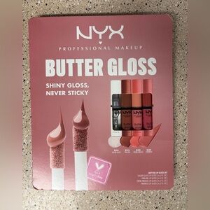 NEW NYX Professional Makeup Butter Gloss Lip Kit (4 Mini Shades) Cruelty Free.